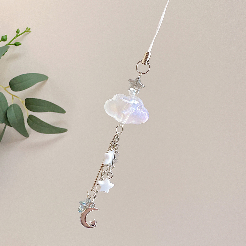 Fashion Backpack Women - Transparent Simple Cloud Phone Charms Acrylic