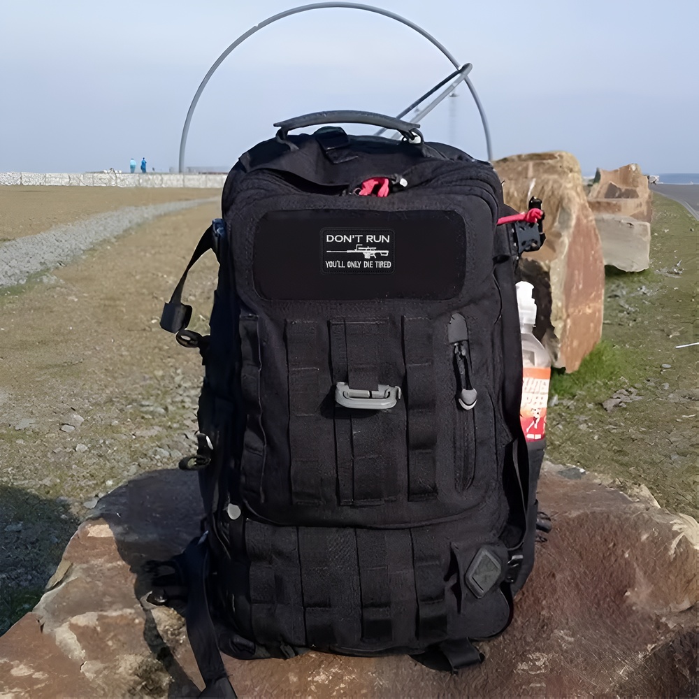 DON'T RUN Fun Meme Tactical Mo - đánh giá và giá Rucksack Military Style