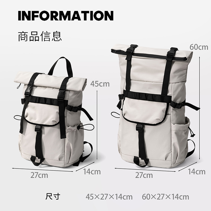 New Men's Roll Mouth Expandabl - đánh giá và giá Canvas Backpack Casual