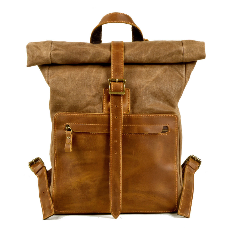 New simple and retro wax canva - đánh giá và giá Canvas Backpack Casual