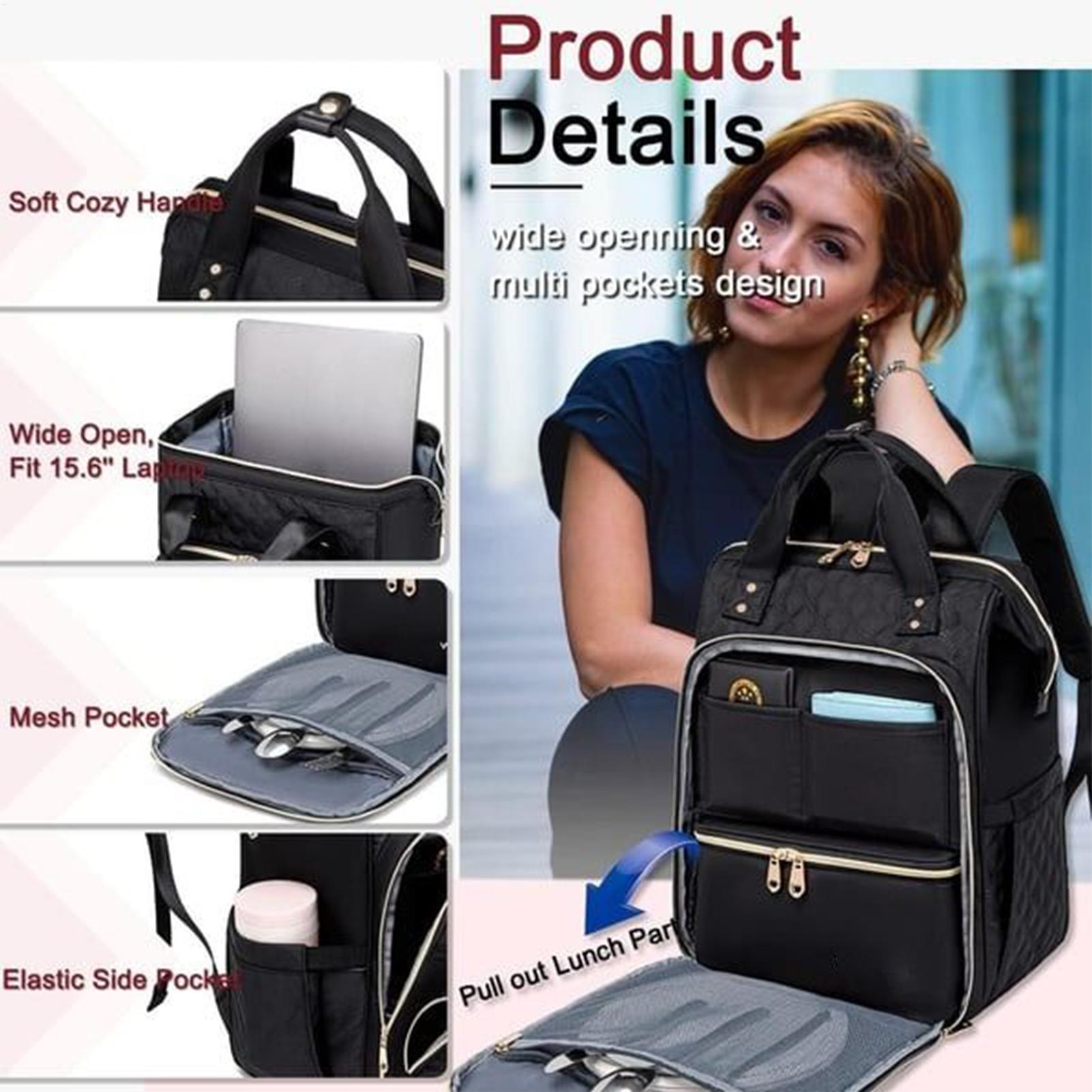 2-in-1 Lunch Backpack For Work - đánh giá và giá Laptop Backpack 15.6